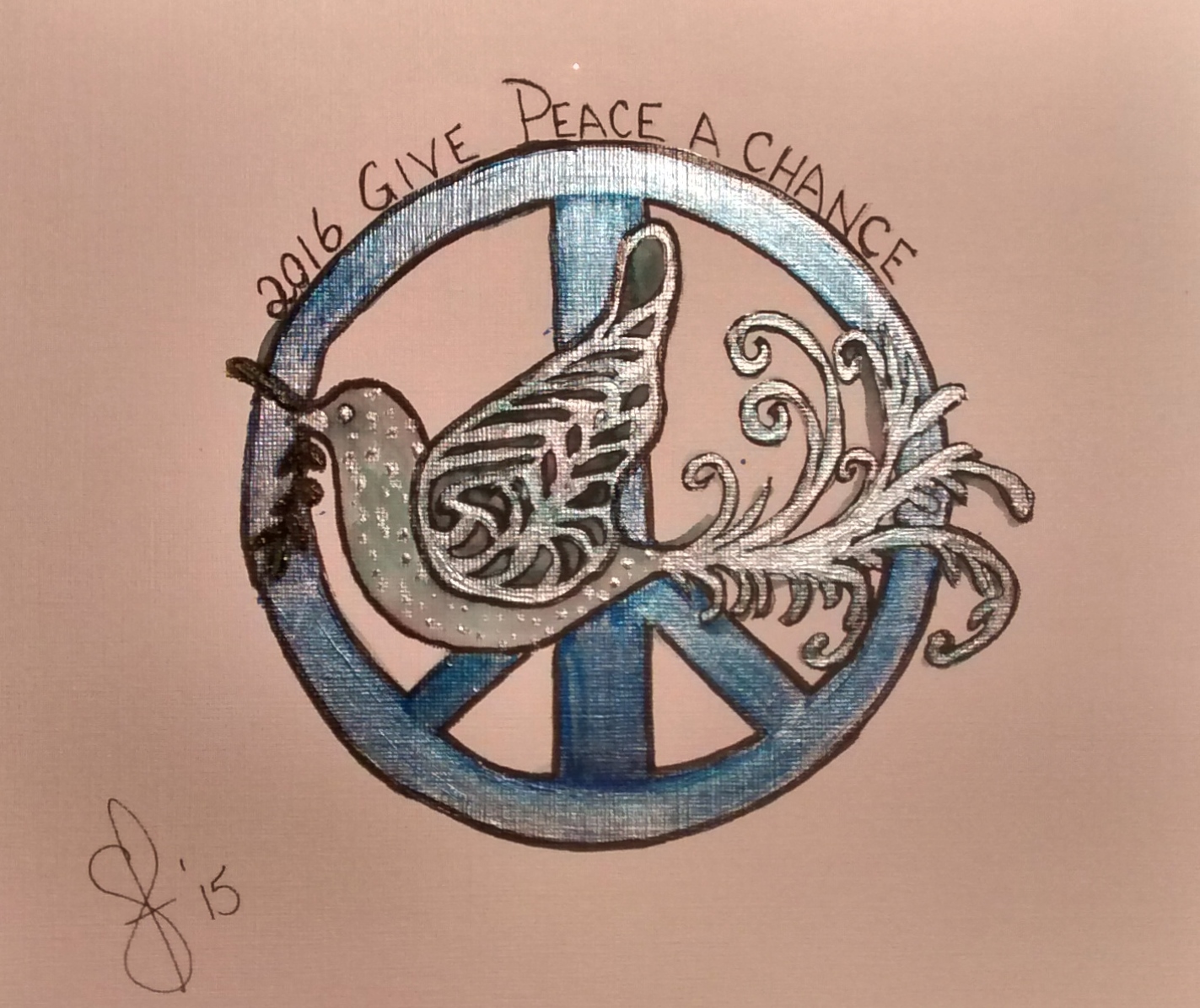 Painting Give Peace A Chance